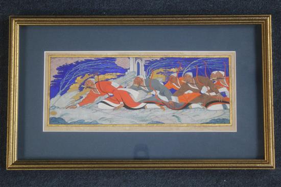 § Paul Mak (1891-1967) Assassins, 4.25 x 11.5in.